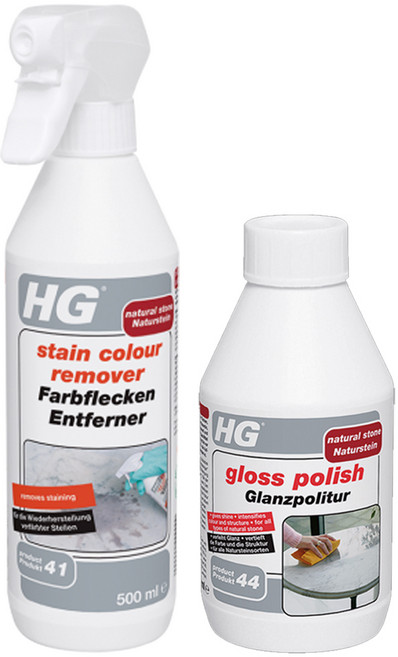 HG 대리석 청소 광택제 2종세트 대리석 오염 얼룩제거 광택 클리너, 1개