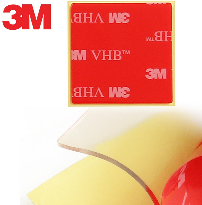 3M VHB ULTRA 초강력 양면테이프, 1개, VHB 투명 정사각 35mm X 35mm