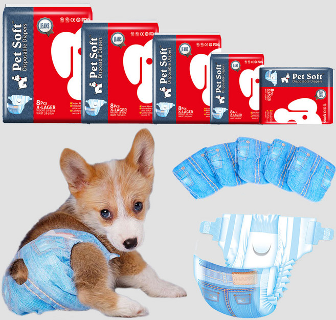 도노 강아지 노령견 암컷 기저귀, 초소형, 1개, 8개입
