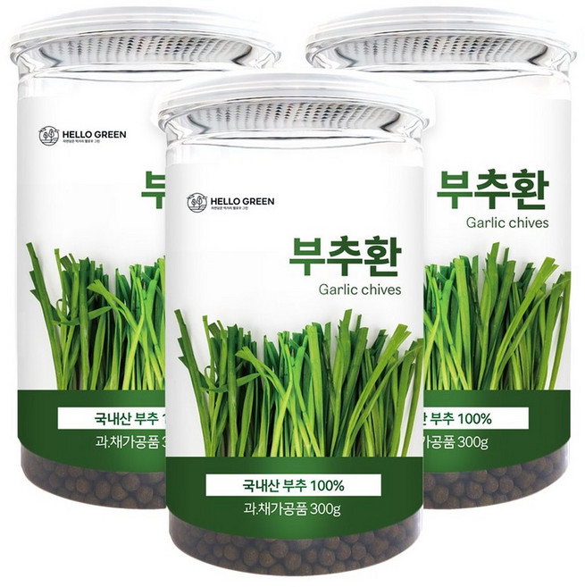 헬로우그린 부추환 300gX3(통) 국내산 부추 100 총900g, 300g, 1개
