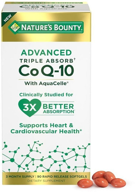 네이처스바운티 트리플 앱소브 코큐텐 아쿠아셀 3X 소프트젤 90정, 네이처스바운티 트리플 앱소브 코큐텐 아쿠아셀 3X 소프, 1개