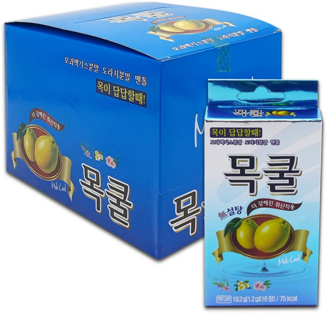 목쿨 멘톨 모과 도라지, 20개, 19.2g
