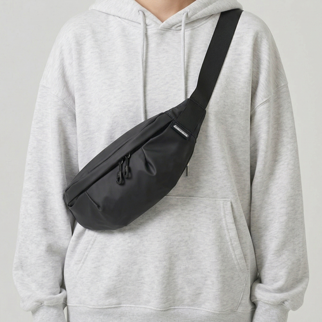 [담앤드솜 담솜온] 벨트 힙색 방수 슬링백 크로스백 운동용 여행용 남녀공용