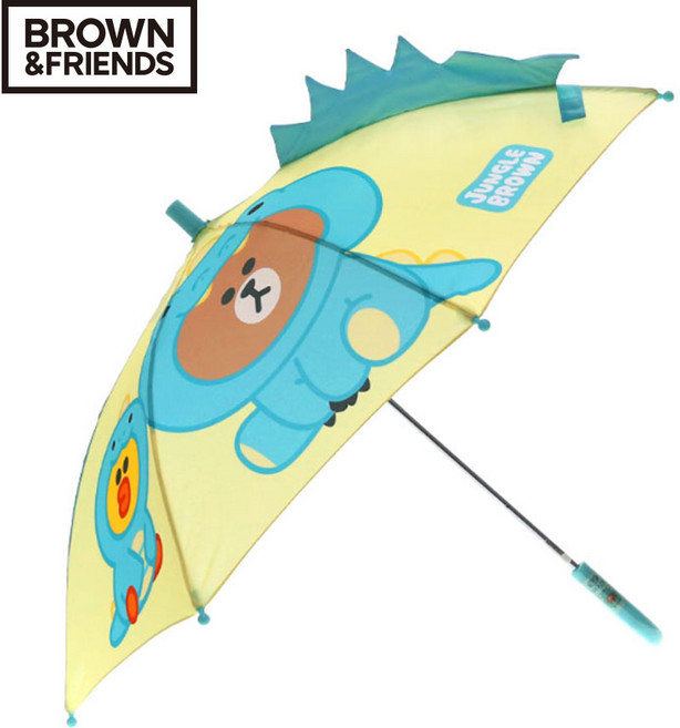 라인프렌즈 정글브라운 47 입체 홀로그램 아동 장우산 _ MULNU10016
