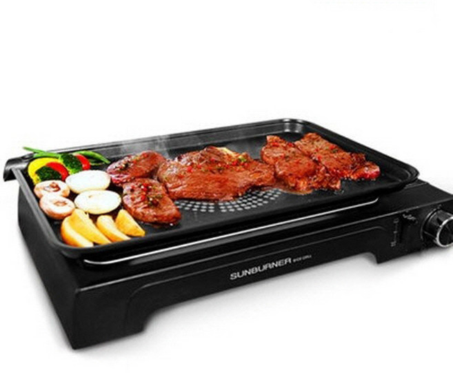 라니 가스와이드그릴 휴대용 캠핑용 가정용 부탄가스렌지 대형불판가스버너 REWG-i100B (그릴+불판+가방), 1세트