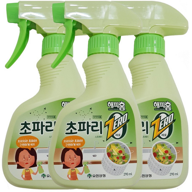 해피홈 초파리제로 스프레이, 290ml, 3개