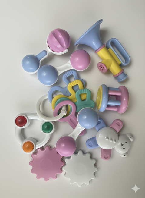 엘스8종류 딸랑이 나팔 치아발육기 세트, 혼압, 1개