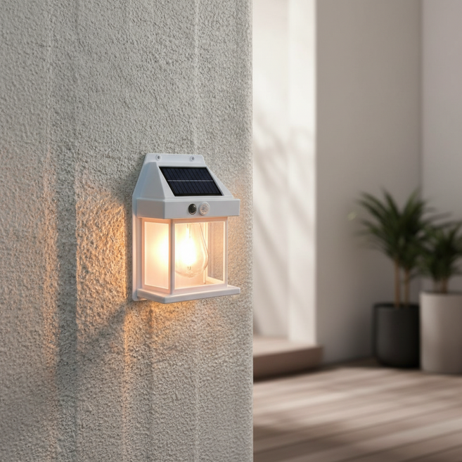 태양광 정원등 야외 벽등 LED 방수 조명 현관 울타리 데크 인테리어 무드등, 블랙