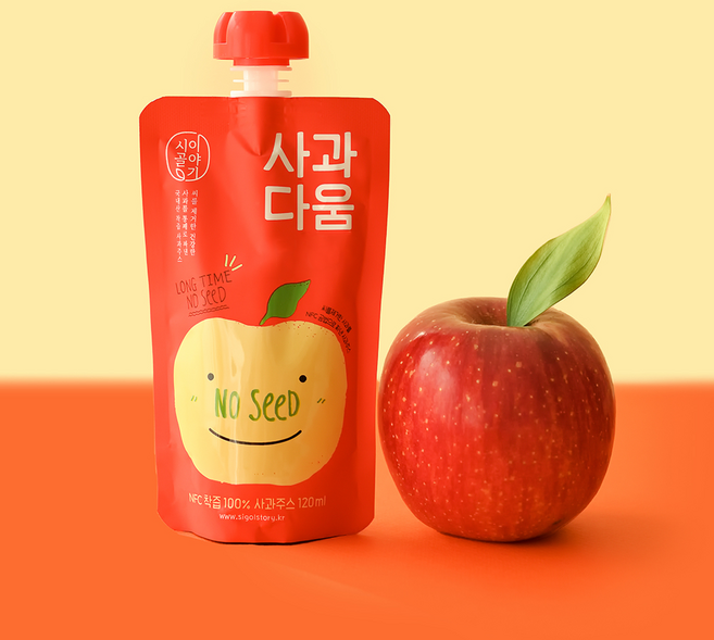 사과다움 씨없는 사과즙-선물박스 120ml x 10포, 10개