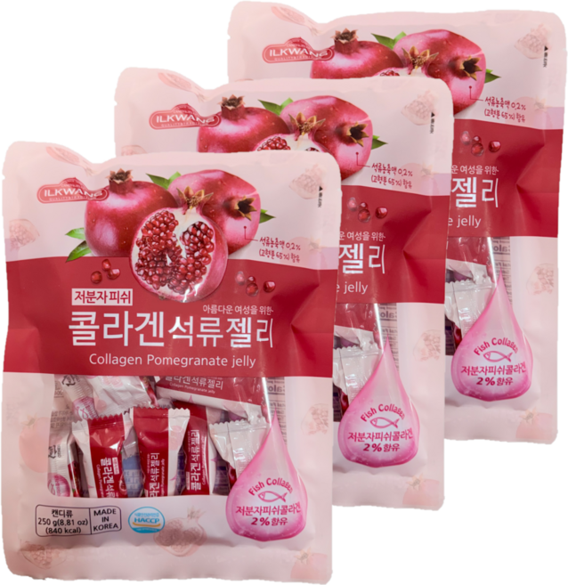 일광제과 콜라겐 석류 젤리, 3개, 250g