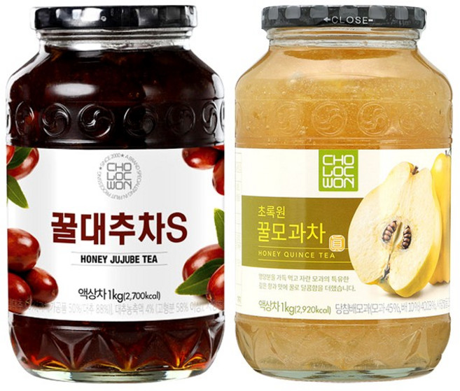 초록원 꿀대추차S +꿀모과차 (2kg), 1개입