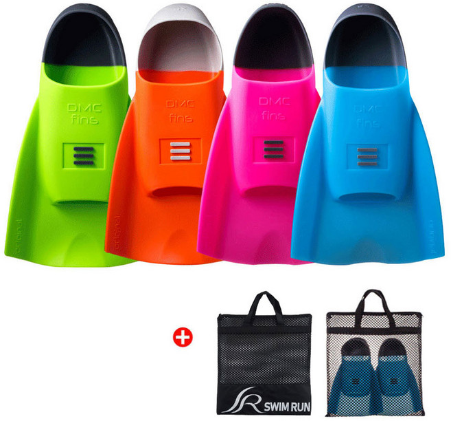 DMC 하이드로 오리지널 숏핀 (훈련용 숏핀) 오리발+망사가방, 라임