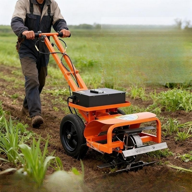 전동 미니 경운기 손잡이식 제초기 농기계 관리기 밭가는기계, 디젤 [제초+고랑파기+회전경운], 1개