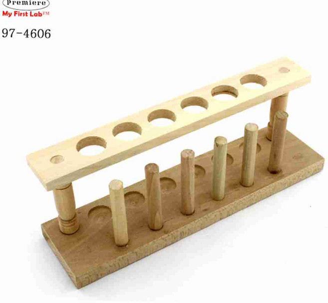 목재 6구 시험관대 세트 과학실험