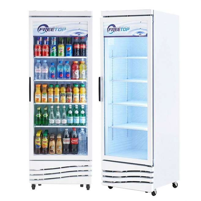 소상공인지원 국산 1등급 프리탑 음료수냉장고 업소용 쇼케이스 385L 꽃 약국 술 주류, FT-470R (착불배송비 해피콜안내)