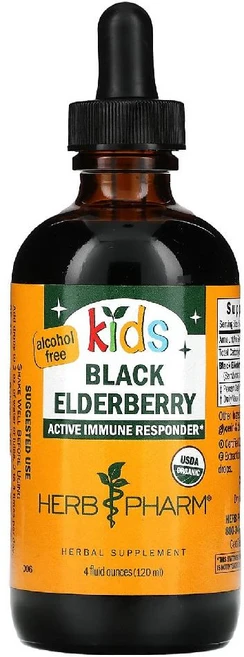 허브팜 어린이 블랙 엘더베리 액상 알코올 무함유 Black Elderberry 120ml, 118.294 ml, 1개 - 쿠팡