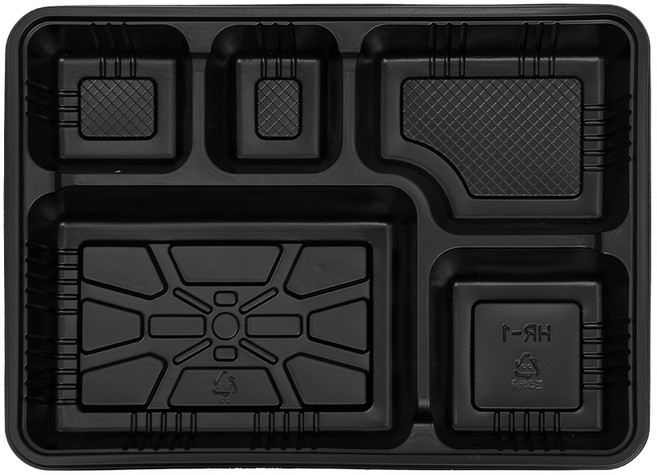 [ILYONG] 일회용 도시락 용기 HR-1 5칸 50세트, 50개, 1세트