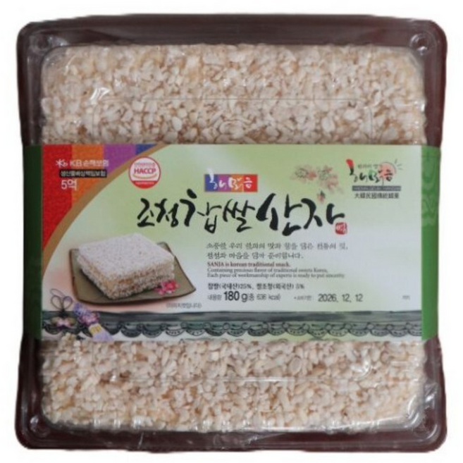 해맑음 조청찹쌀산자, 1박스, 180g