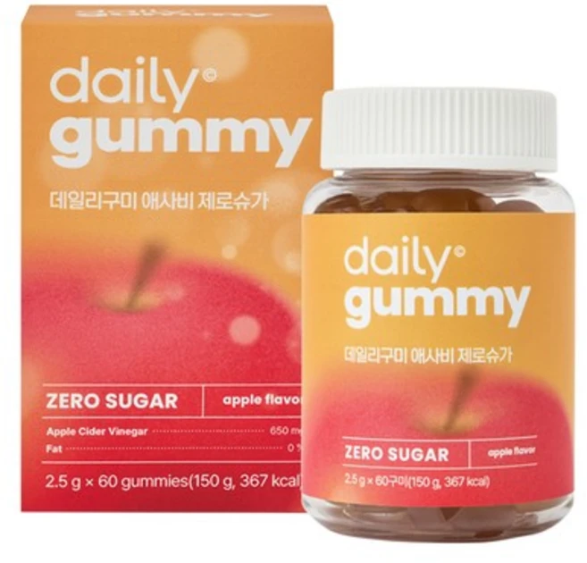 엔라이즈 데일리구미 애사비 제로슈가 60정, 150g, 1개 - 쿠팡