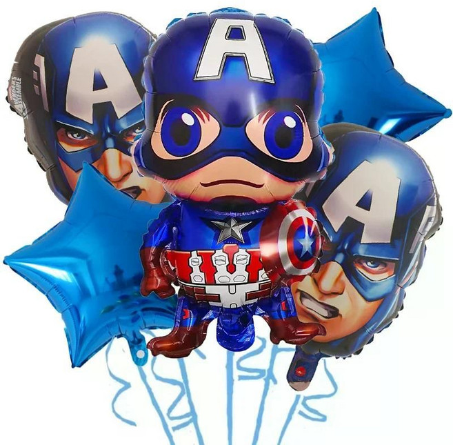 만화 어벤져스 테마 다리미 맨 캡틴 아메리카 스파이더 헐크 풍선 세트 생일 파티 장식 용품 에어 글로보, CHINA, as the picture, as the picture7