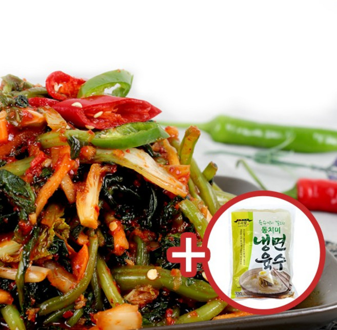 [해뜰]열무 얼갈이 김치2kg+동치미 육수330g, 단품