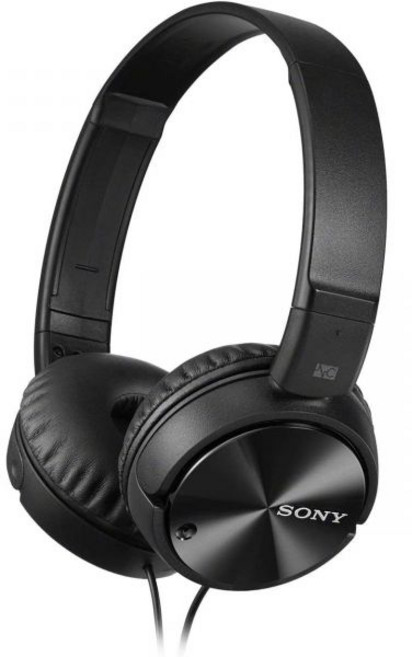 소니 MDR-ZX110NC 엑스트라 베이스 노이즈 캔슬링 헤드폰 네오디뮴 마그넷 & 30mm 드라이버 포함 블랙 (인증 리퍼비시), MDRZX110NC
