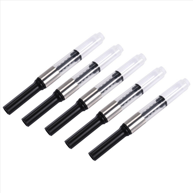 Jinhao 5PCS Fountain Pen 잉크 컨버터 잉크 저수지 모든 유형에 적합한 검은 색, 검은색