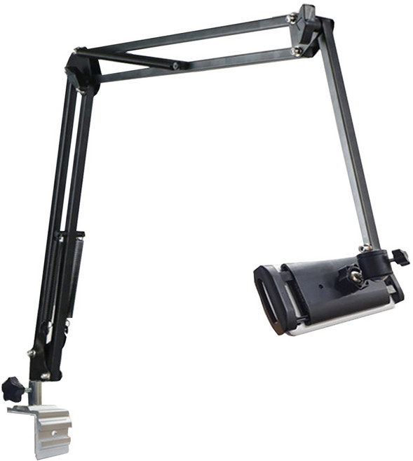 잇츠온 침대용 4단 관절 스마트폰 자바라 거치대, 블랙, 1개