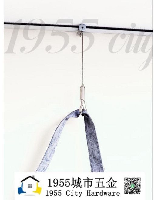 1955 City Hardware 輕鋼架天花板鋼索吊鉤, 1個, 鋼索長度15cm