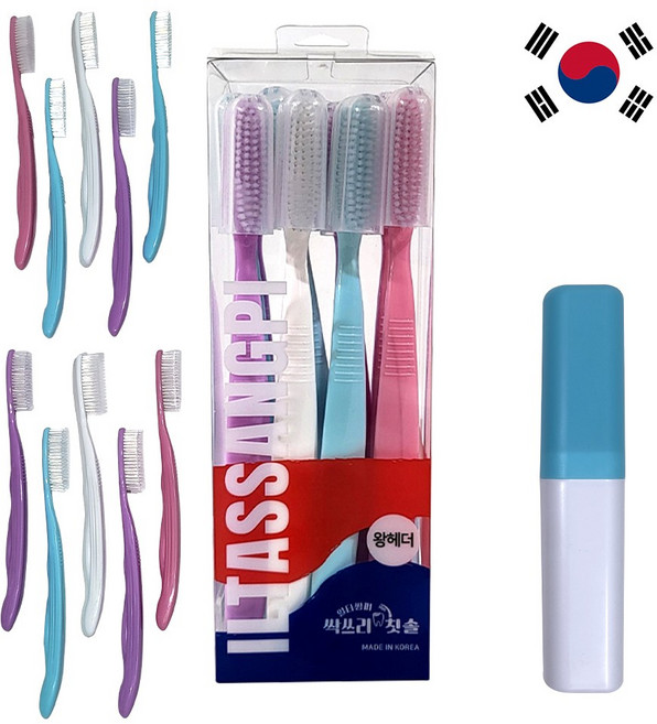 대왕칫솔 국산 부드러운 2중미세모 와이드 큰헤드 긴 대형칫솔 싹쓰리칫솔, 1개, 10개입