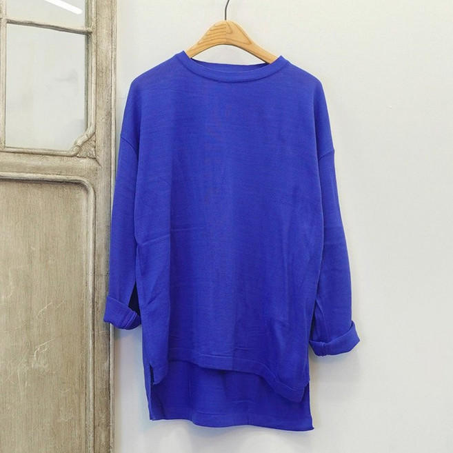 10컬러 아크릴 무지 봄 여름 긴팔 루즈핏 니트 티셔츠