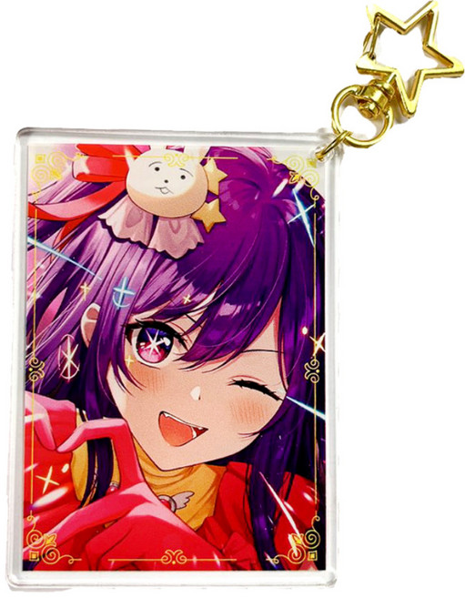 최애의 아이 카드키링 열쇠고리 아크릴 키홀더 호시노 아이, 3.호시노 아이 C, 1개