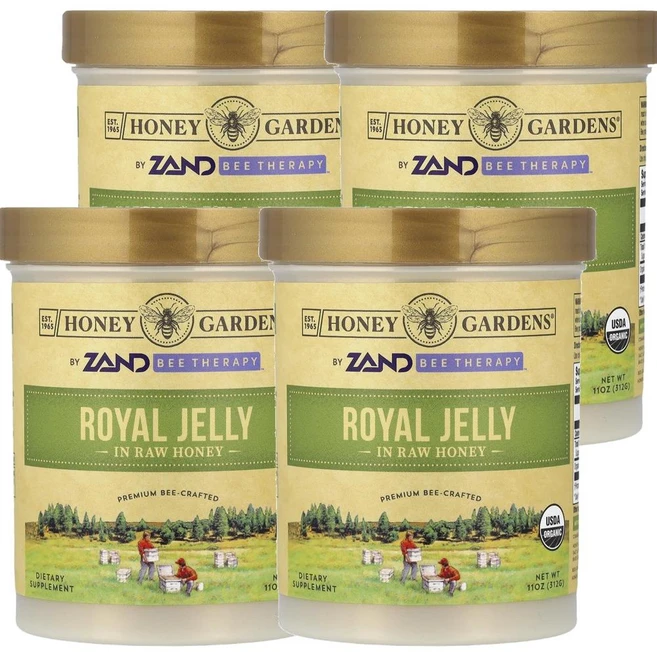 잔드 로열 젤리 인 로우 허니 Sand Royal Jelly In Raw Honey 312g, 4개 - 쿠팡