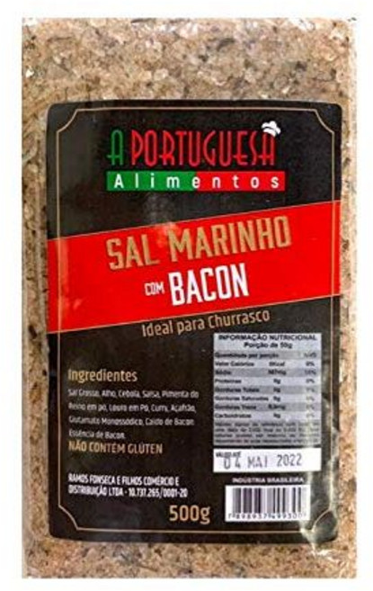 아 포르투게사 브라질 시즈닝 소금 & 베이컨 바베큐용 17. A Portuguesa Brazilian Seasoning Salt & Bacon for BBQ 17.63oz - Te, 1개