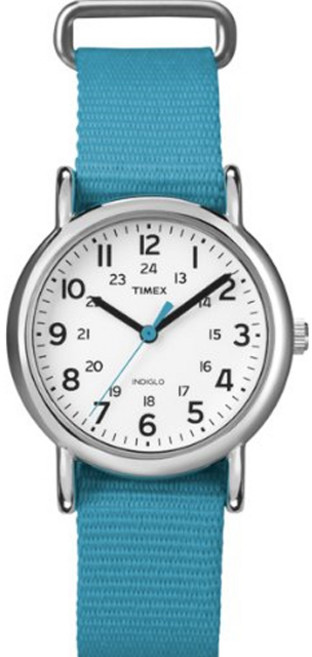 Timex 타이맥스 미주판 위켄더시계 T2N836 라이트 블루 여성용 나토밴드 손목시계
