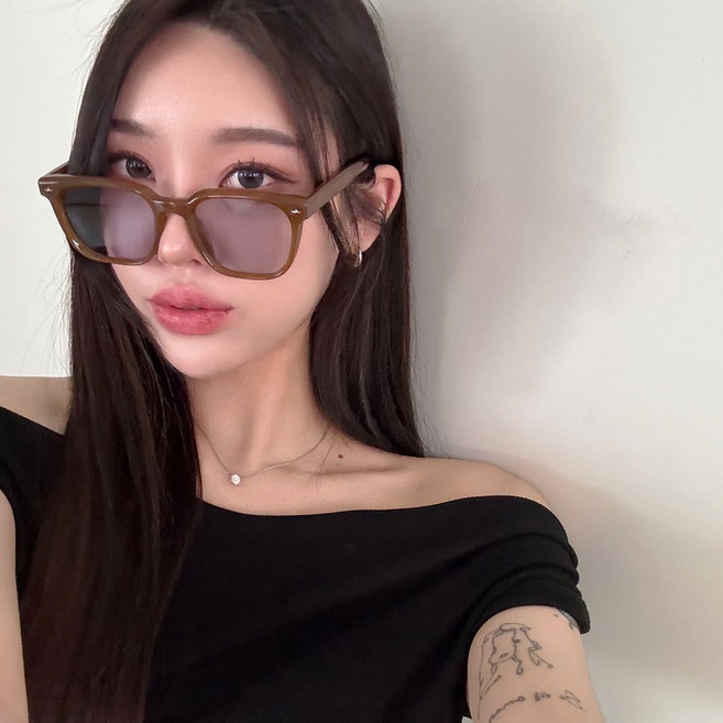 하리몽드 사각 프레임 남녀공용 베이직 뿔테 썬글라스