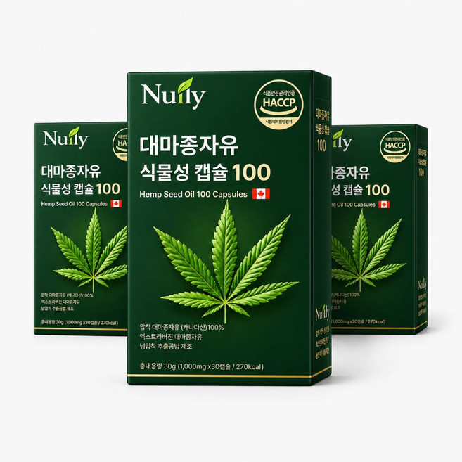 대마종자유 1000 냉압착 햄프씨드오일 / 12박스구매시 닥터린 하이퍼셀 대마종자유 알파 정품 1박스 증정, 3개, 30정