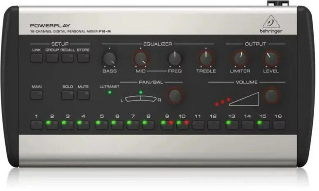 디지털 스테레오 믹서 아날로그 Behringer P16-M 회고 믹스용 16개 사전 설정