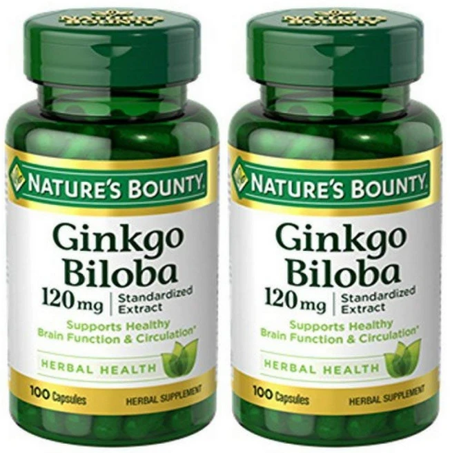 네이처스 바운티 은행잎 표준화 추출물 120mg 허브 병 캡슐 100 개입 2개 팩 네이처스 바운티 은행잎 표준화 추출물 120mg 허브 병 캡슐 100 개입 2개, 200개 (1팩) - 쿠팡