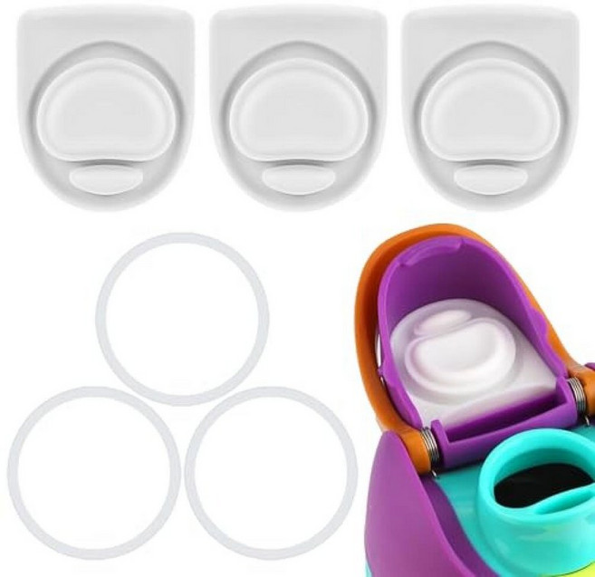 ZONBBEE Owala FreeSip 473.2ml16온스와 호환되는 교체용 스토퍼 및 개스킷 O 씰 링 473.2ml16/19/24/32/32/40온스 마우스 캡 실리콘, 3 Complete Seal Set, 3 White Set