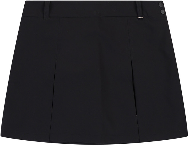 볼빅 여성 골프 에센셜 세미 A라인 맞주름 큐롯 VLCUP291_BK