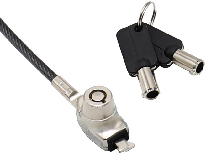 노트케이스 최신형 노트북 나노세이버 슬림시큐리티 초소형 열쇠형 잠금장치, 실버, 1개