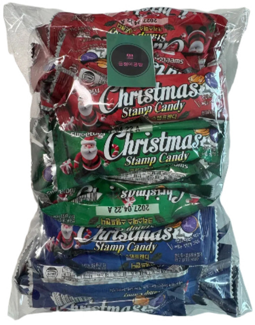 긍정미공방 크리스마스 스탬프캔디 도장사탕, 2개, 320g