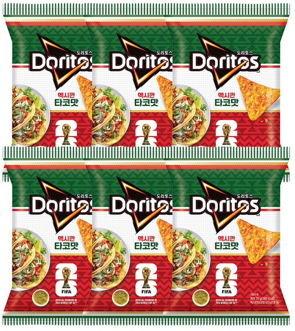 도리토스 멕시칸 타코맛 70g x6개, 없음, 6개