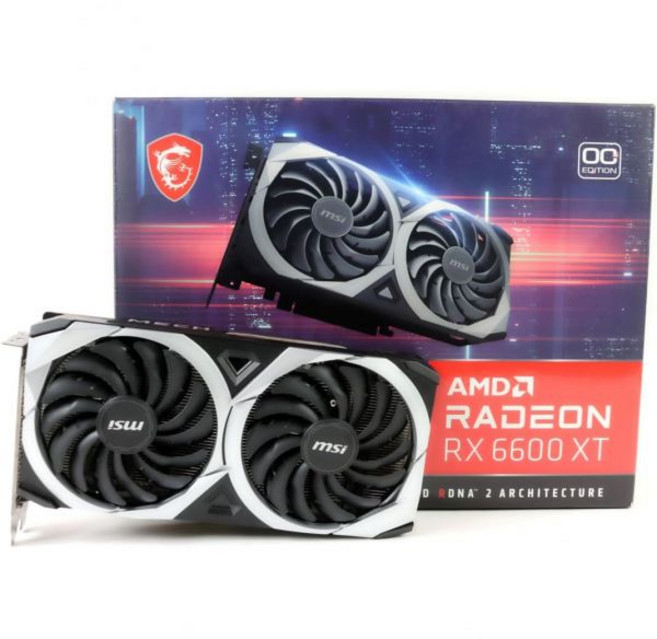 MSI 게이밍 AMD 라데온 RX 6600 XT 8GB GDDR6 128비트 HDMIDP 2602MHz 부스트 클럭 프리싱크 DirectX 12 VR 준비 OC 그래픽 카드RX