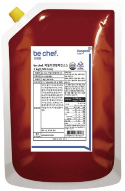 동원 홈푸드 비셰프 마일드 양념치킨소스 2kg 순한맛 꼬치소스, 3개