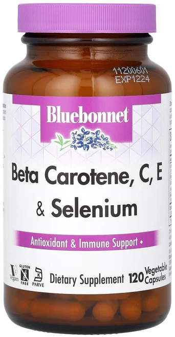 블루보넷뉴트리션 베타카로틴 C E 및 셀레늄 베지 캡슐 120정, 1개 - 쿠팡