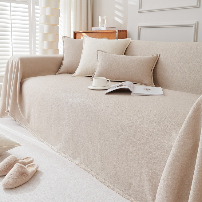 테디털 방수 방진 방제 사계절 공용 소파 덮개, 1개, 밀크티