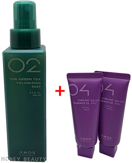 아모스프로페셔널 녹차실감 볼류마이징 미스트 140ml+컬링에센스미니40mlX2(80ml)증정, 1개, 140ml