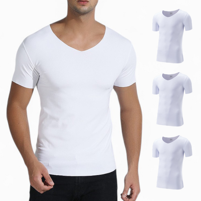 플로우 남자 기능성 반팔티 이너웨어 언더레이어 3매 심리스 무봉제